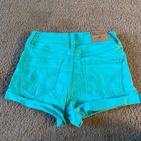 teal hollister shorts size 3 - Picture 2 of 3